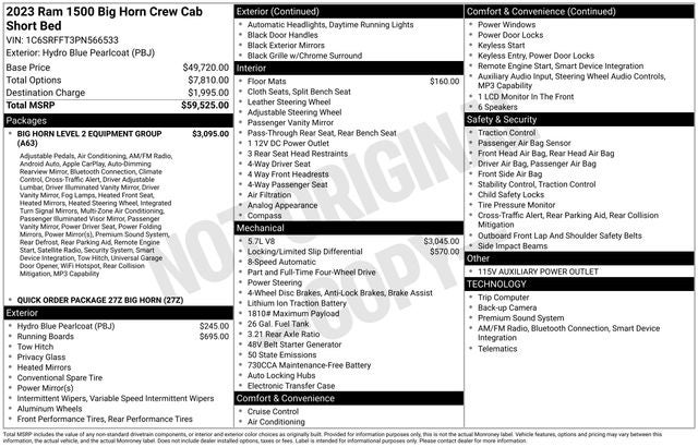 ram ram 1500 pickup 2023 1C6SRFFT3PN566533 image ram ram 1500 pickup 2023 1C6SRFFT3PN566533 image